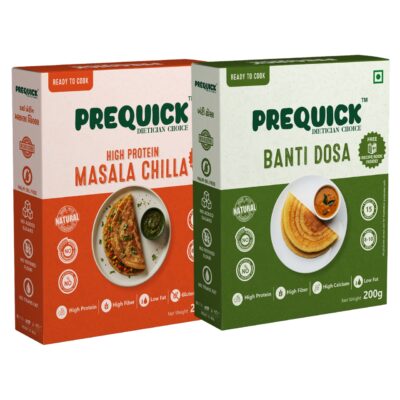 PREQUICK High Protein Chilla & Banti Dosa Combo