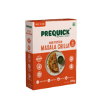 PREQUICK Low-Fat High Protein Masala Chilla Pre-Mix (Pack of 1, Pack of 2) Ready-To-Make | Healthy, Tasty, Digestive | Rich in Protein, Fibres | Ideal for Breakfast, Lunch, Dinner No Preservatives - Pack of 1