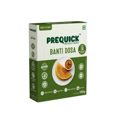 PREQUICK Banti Dosa Mix 200g | Instant Ready-to-Cook Dosa Mix | High Fiber & High Protein