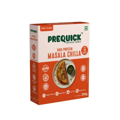 PREQUICK High Protein Masala Chilla Mix 200g | Instant Ready-to-Cook Gluten-Free Chilla Mix